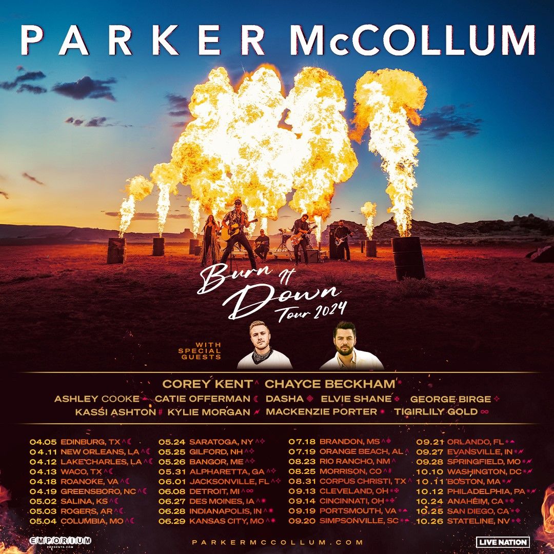 Parker McCollum Extends Burn It Down Tour - Adding 13 Dates This Fall ...